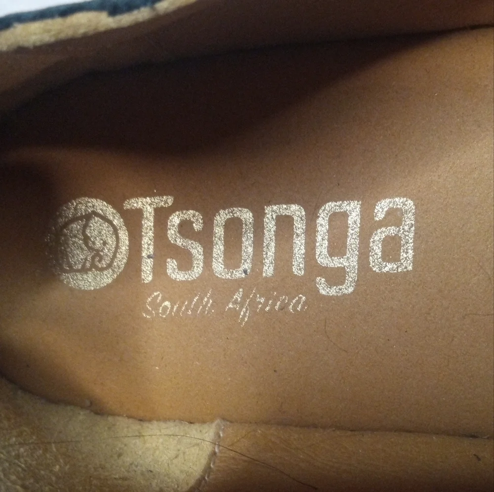 Tsonga South Africa Leather Espadrille In Black Delta Size 42 9